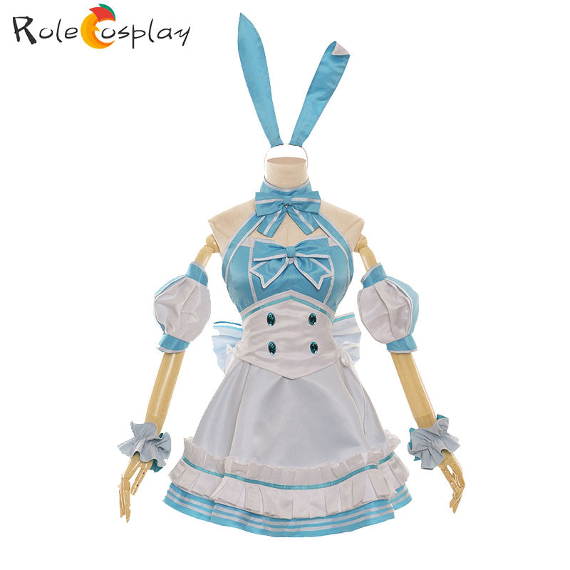 Fate Grand Order Berserker Caster Artoria Stage 2 Maid Bunny Cosplay Costume FGO