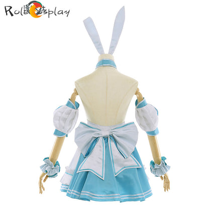 Fate Grand Order Berserker Caster Artoria Stage 2 Maid Bunny Cosplay Costume FGO
