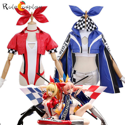 Fate Grand Order Nero Tamamo no mae Racing Cosplay Costume FGO